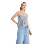 Wrangler Kolsuz Kadın Bluz, Mavi, L