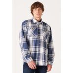 WRANGLER Loose Fit Rahat Kesim Mavi Erkek Uzun Kol Gömlek