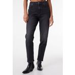 WRANGLER Mom Fit Yüksek Bel Dar Paça Vintage Cut Kadın Antrasit Pamuklu Esnek Jean Kot Pantolon