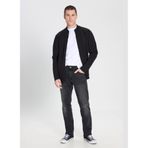 WRANGLER Regular Fit Fermuarlı Triko Hırka, M, Black-W242725001, Erkek