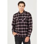 WRANGLER Regular Fit Normal Kesim %100 Pamuk Mor Erkek Uzun Kol Gömlek