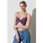 WRANGLER Regular Fit Normal Kesim Askılı Desenli Crop Bluz
