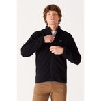 WRANGLER Regular Fit Normal Kesim Erkek Siyah Fermuarlı Polar Sweatshirt Ceket