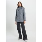 Wrangler Regular Fit Normal Kesim Kapüşonlu Kadın Cep Detaylı Gri Parka Ceket W242742, Gray, XS