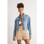 WRANGLER Regular Fit Normal Kesim Mavi Esnek Crop Jean Kot Ceket