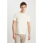 Wrangler Regular Fit Small Logo Bej Erkek T-Shirt MW70MD3XME
