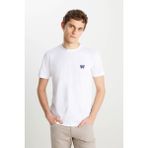 Wrangler Regular Fit Small Logo Beyaz Erkek T-Shirt MW70MD3312 - 2XL