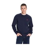 Wrangler Regular Fit Small Logo Sweatshirt Erkek Sweatshirt, Lacivert, L