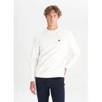 WRANGLER Regular Fit Sweatshirt, XL, EMC8GY115351, Beyaz, erkek