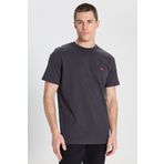 WRANGLER Siyah Erkek Kısa Kol T-Shirt Relaxed Fit Small Logo