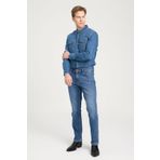 WRANGLER Slim Fit Dar Kesim Normal Bel Dar Paça Koyu Mavi Texas Jean Kot Pantolon
