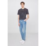Wrangler Slim Fit Normal Bel Denim Esnek Jeans Erkek Kot Pantolon MW12S005 410 - Lacivert - 32 - 30