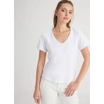 Wrangler V Yaka Beyaz Kadın T-Shirt W241664100-V Yaka T-shirt