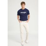 Wrangler W12SEAB26 Texas Slim Krem Erkek Keten Pantolon - 34 / 32