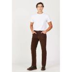 WRANGLER W12sec455 Texas Silim Kahverengi Erkek Normal Bel Normal Paça Kadife Pantalon