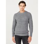 Wrangler W232580036 Gri Melanj Bisiklet Yaka Regular Fit Erkek Kazak