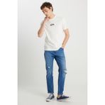 Wrangler W2510527102 Beyaz Erkek Regular Fit Önden Baskılı Bisiklet Yaka T-Shirt - 2XL