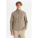 Wrangler W2520140801 Haki Erkek Relaxed Fit Rahat Kesim Dik Yaka Cepli Ince Bomber Ceket
