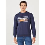 Wrangler W646H1114 Bisiklet Yaka Lacivert Erkek Sweatshirt