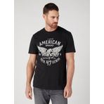 Wrangler W752D3XV6 Bisiklet Yaka Siyah Erkek T-Shirt