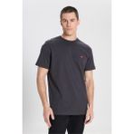 Wrangler W7NM203877 M39 Faded Black Erkek Regular Bisiklet Yaka T-Shirt - Siyah