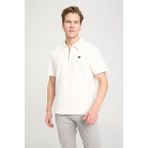 Wrangler W7NQ2052861Y Beyaz Erkek Regular Fit Yarım Fermuarlı Polo Yaka T-Shirt - XL