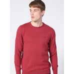 Wrangler W8A02PX2G Kırmızı Knitwear Crew Neck Bisiklet Yaka Regular Fit Düz Erkek Kazak