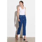 WRANGLER Wild West Fit Yüksek Bel Düz Paça Kadın Mavi Pamuklu Esnek Jean Denim Kot Pantolon