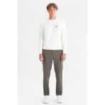 Wrangler WM01200001UU Haki Erkek Tencel Kumaş Slim Fit Chino Beli Lastikli Pantolon
