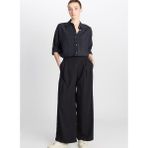 Wrangler Yüksek Bel Relaxed Siyah Kadın Pantolon W2510473001-BOL Paça Tencel Pantolo