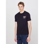 WRANGLER%100 Pamuk Regular Fit Normal Kesim Logo Detaylı Tişört, XL, W2610018, Black-W2610018001, Erkek