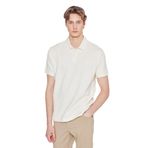 WRANGLER%100 Pamuk Regular Fit Normal Kesim Polo Yaka Tişört, L, W2610158, Off White-W2610158102, Erkek