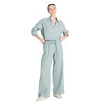WRANGLER%100 Pamuk Regular Fit Yüksek Bel Geniş Paça Müslin Desenli Yeşil Pantolon, S, W2510733, Dark Green-W2510733826, Kadın