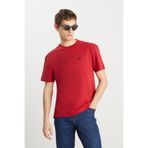WRANGLER%100 Pamuk Relaxed Fit Geniş Kesim Minimal Logo Kırmızı Tişört, L, W7NM203877, Red-MW7NM203877600, Erkek