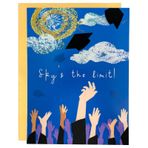 WRAPAHOLIC Zarflı Mezuniyet Kartı - Sky's the Limit - 13,9 cm x 18,9 cm