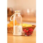 Wrapsol Smoothie Blender Taşınabilir Şarjlı Kişisel Mini Meyve Karıştırıcı 500 ml (Beyaz)