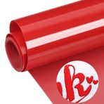 WRAPXPERT Puff Vinil Isı Transferi Kırmızı 3D Kabarık HTV Ütüsü Vinil Tişörtler için, Kolay Kesim/Ot Köpüğü HTV, Isı Presi için, Giysi, 10"x5ft