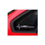 Wrc Yan Cam Sticker Oto Kapı 20 Cm X 7 Cm Holo-Chroma