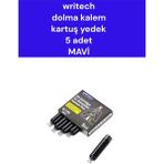 Writech Dolma Kalem Kartuş Yedek 5 Adet Mavi - Çok Renkli - 0