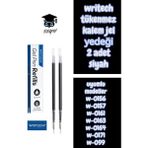 Writech Tükenmez Kalem Jel Yedeği 2 Adet Siyah Model W-0156 W-0157 W-0161 W-0163 W-0164 W-0171 W-099 - Çok Renkli - diğer