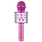 WS-858 Pembe Bluetooth Karaoke Mikrofon