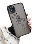 WSDSM Komik Soyut Sanat Hatları Moda Telefon Kılıfları Karikatür Kadın Kapak iphone 15 14 7 8 Artı XR XS XS 15 11 14 12 13 Pro Max, siyah çizgi 1, iphone 14 için