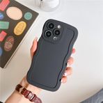 WSDSM TPU katı silikon telefon kılıfı için Xiaomi 13 12S 12T 12 11 10 10i 12X 11X 10T 9T 11i 9 Lite Pro Ultra SE kıvırcık dalga arka kapak, siyah, Mi 12X