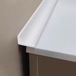 WSIWZAI Duş Eşiği Su Barajı, Silikon Su Koruma Su Bariyeri Şeridi Su Engelleyici Durdurucu, Tezgah Üstü Lavabo ve Ocak için Kuru ve Islak Ayırma (Beyaz 2 Metre)