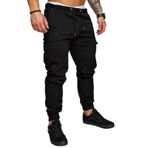 WSLCN Erkek Kargo Pantolonu Dar Kesim Dar Kesim Koşu Elastik Bel İpli Eşofman Altı Yürüyüş Pantolonu Uzun Pantolon, c, Waist 30.3"-42.9" (Asian 2XL)