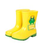 WSLCN Erkek ve Kız Çocuklar için Yağmur Botları, Su Geçirmez Kaymaz Çocuk Dış Mekan Wellies Kauçuk Yağmur Ayakkabıları (Sarı, 4/5 UK)