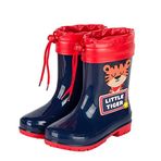 WSLCN Erkek ve Kız Çocukları için Büzme İpli Kapaklı Yağmur Botları, Su Geçirmez Kaymaz Çocuk Dış Mekan Wellies Kauçuk Yağmur Ayakkabıları (Lacivert, 9/10 UK Çocuk)
