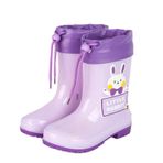 WSLCN Yağmur Botları Çekmeli Büzme İpli Kapatma Erkek ve Kız İçin, Su Geçirmez Kaymaz Çocuk Dış Mekan Wellies Kauçuk Yağmur Ayakkabıları (Mor, 11/12 UK Çocuk)