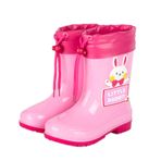 WSLCN Yağmur Botları Çekmeli Büzme İpli Kapatma Erkek ve Kız İçin, Su Geçirmez Kaymaz Çocuk Dış Mekan Wellies Kauçuk Yağmur Ayakkabıları (Pembe,11/12 UK Çocuk)