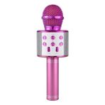 Wster Ws-858 Bluetooth Hoparlörlü Pembe Karaoke Mikrofon Yüksek Ses Kalitesi ile Kablosuz
